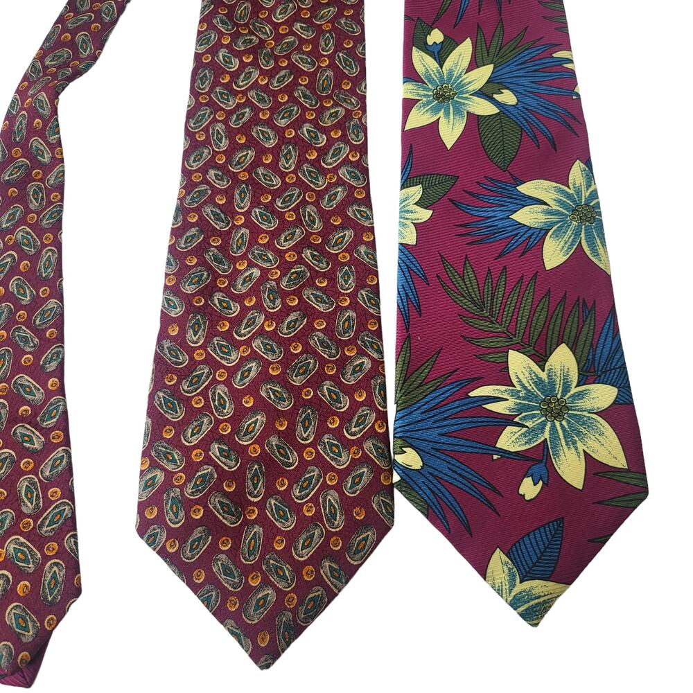 Christian Dior Monsieur Men Tie Lot Italian Silk #327 - Picture 4 of 5